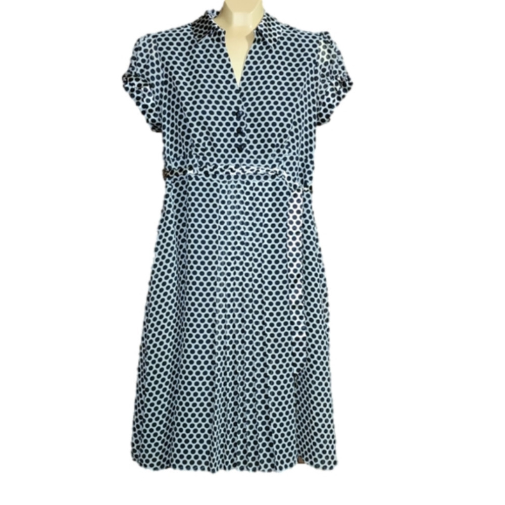 ROBBIE Bee polka dot V-Neck dress